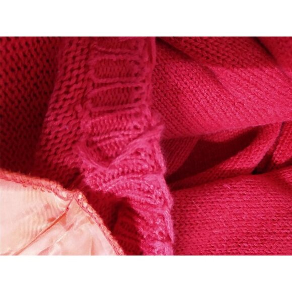 Vintage Victoria Jones Red Cardigan With Snowman Beaded Design Womens L - Picture 2 of 8